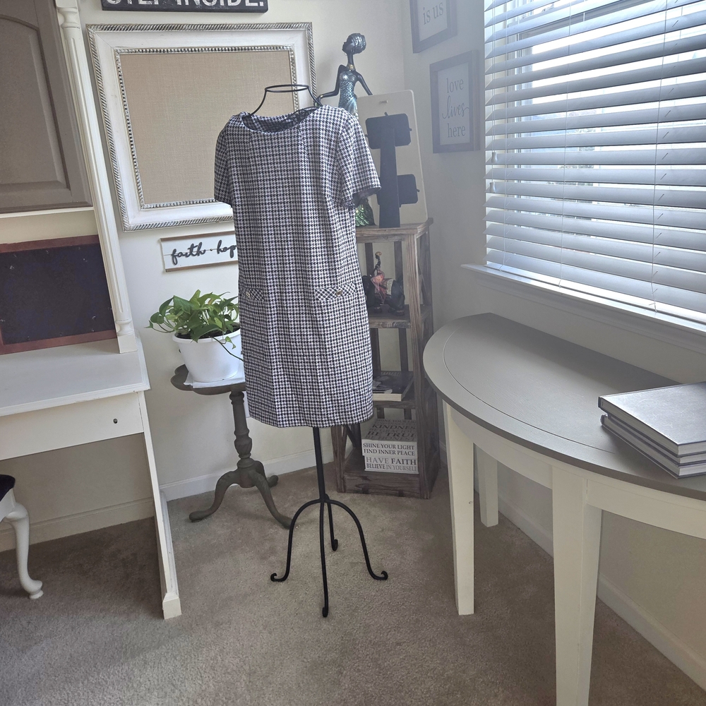 Tommy Hilfiger Black and White Check Shift Dress